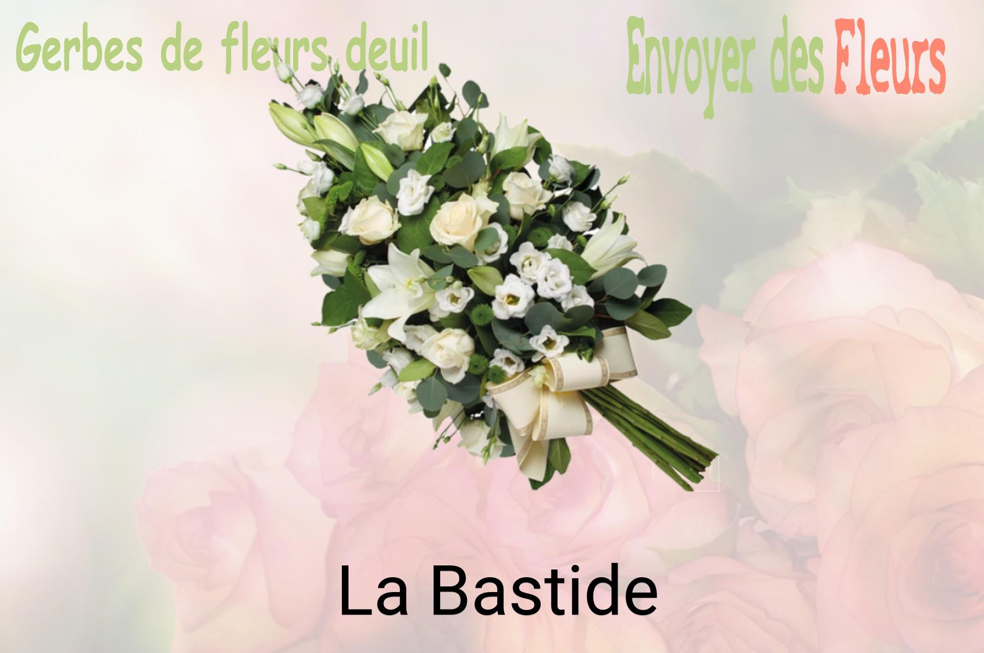 Gerbe de fleurs de deuil livrée à La Bastide
